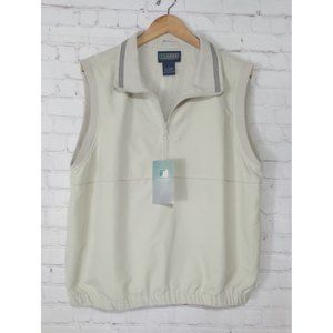Turfer Sportswear Sleeveless Pullover Vest Half Zip Men's Size Large NWT
